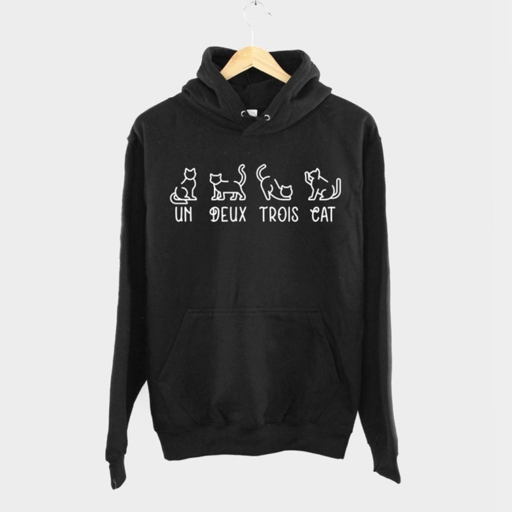 Cat Hoodie - Women's Cat Owner Hoody - Un Deux Trois Cats Shirt